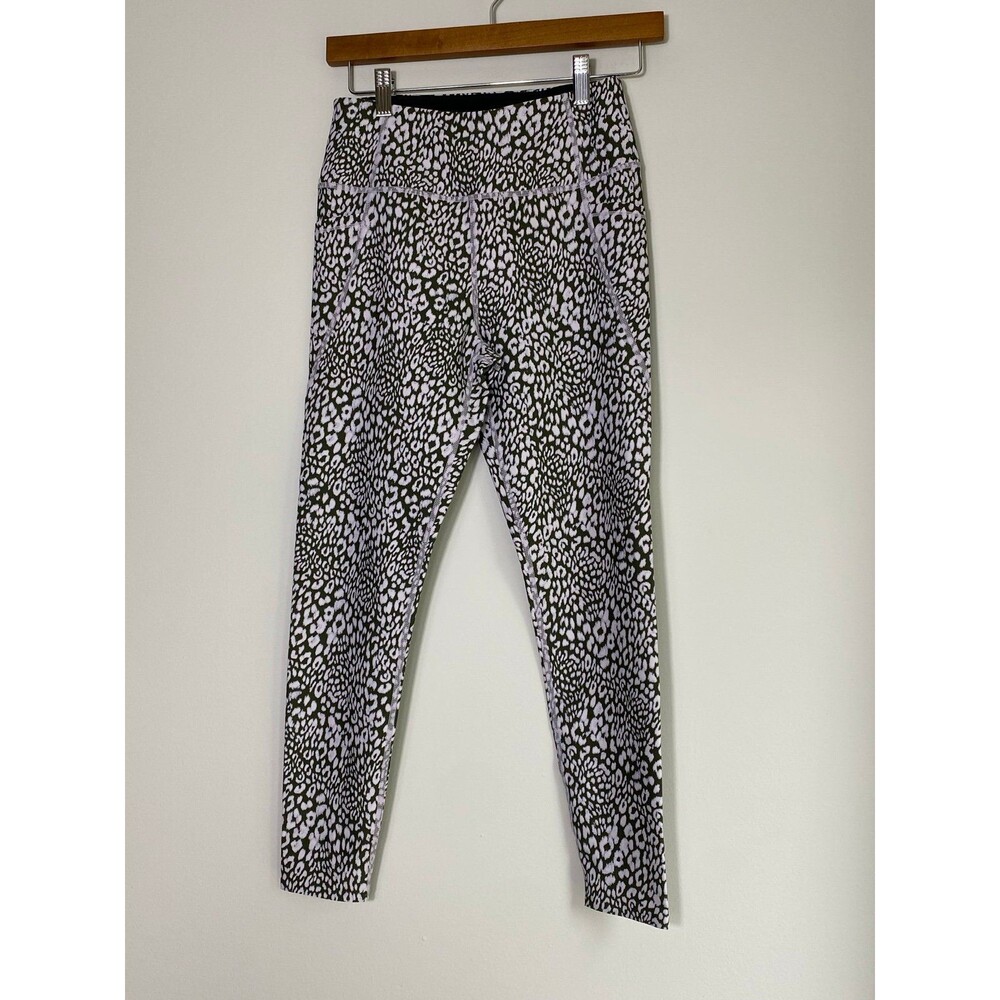 Victoria’s Secret Animal Print High-Waisted Leggings Green/White – Size M